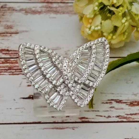 Jewelry - Baguette Butterfly Sterling Ring